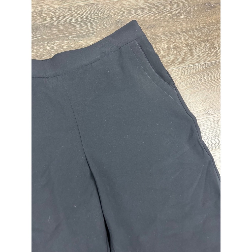 Talbots Womens Black Wide Leg Crop Pants Pull On Stretch Trousers Size S JO3069 - Picture 4 of 13